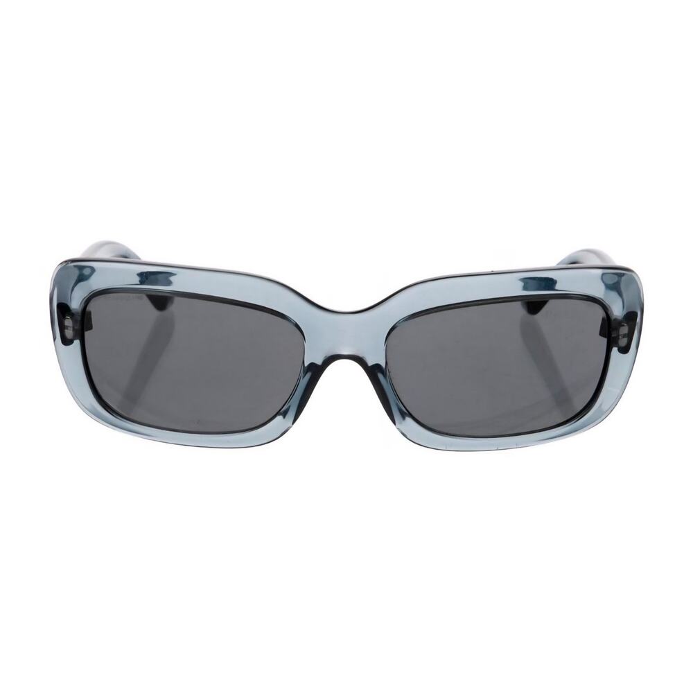 Perfect Vintage Prada SPR23M Sunglasses Transparent Gray-Blue Rectangle Frames - Picture 3 of 9